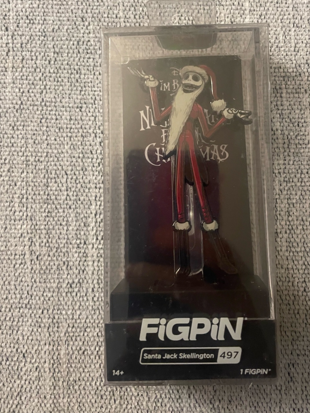 Santa Skeleton Phone Charm - Red and White